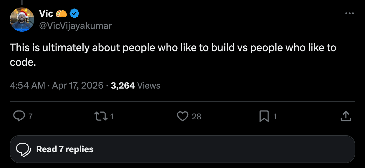 Vic Vijayakumar post